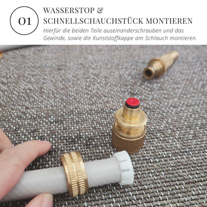 Messing-Gartenspritze im Set