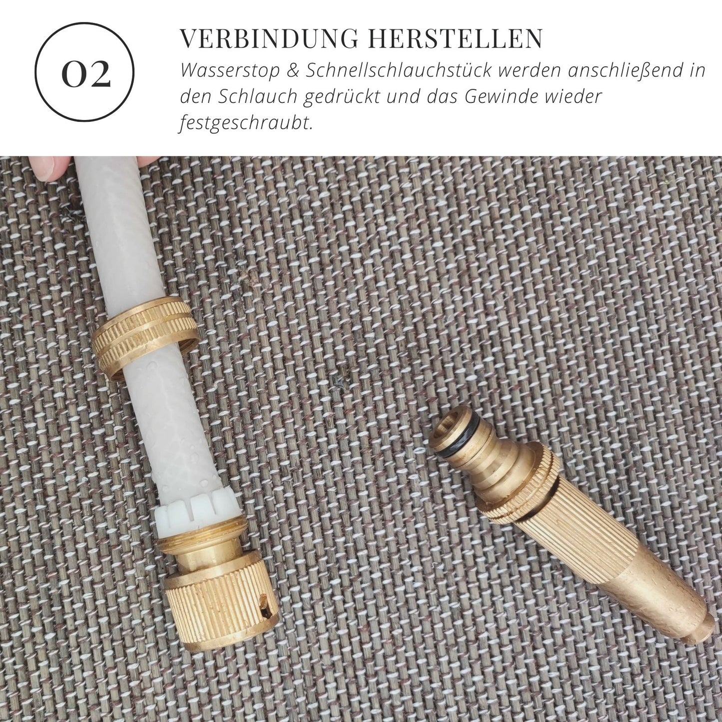 Messing-Gartenspritze im Set