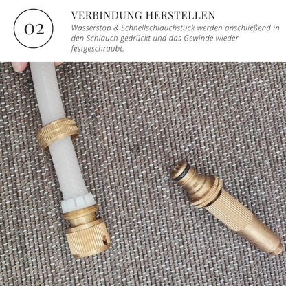 Messing-Gartenspritze im Set