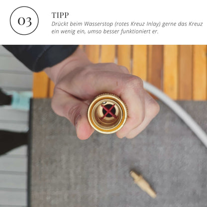 Messing-Gartenspritze im Set