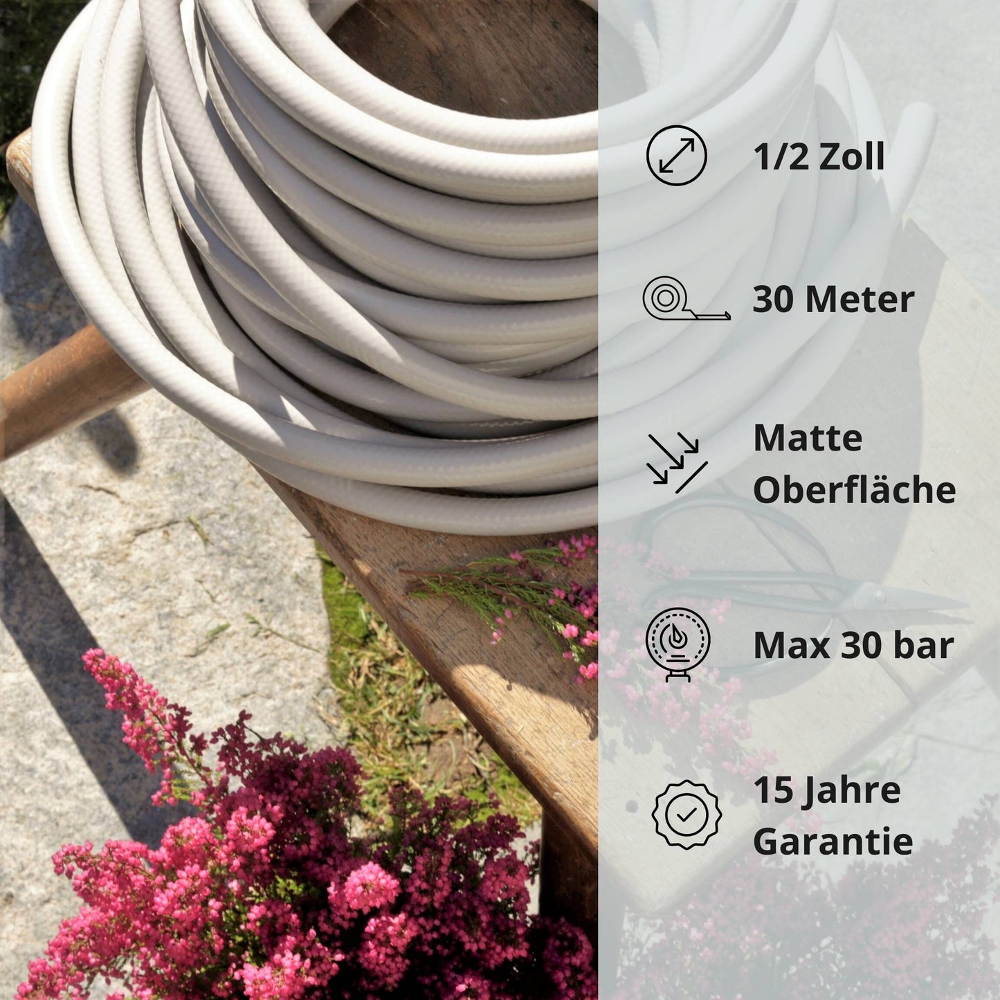 Stilvoller Gartenschlauch