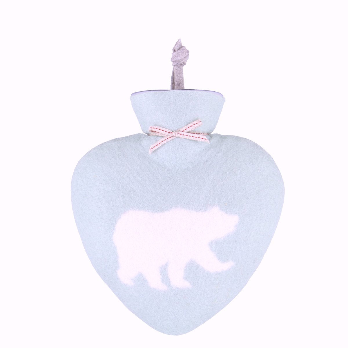 Herz-Wärmflasche EISBÄR - handgefilzt