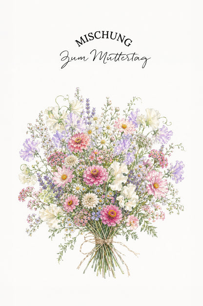 Slowflower-Muttertags-Bouquet (Mischung mit 8 Packungen)