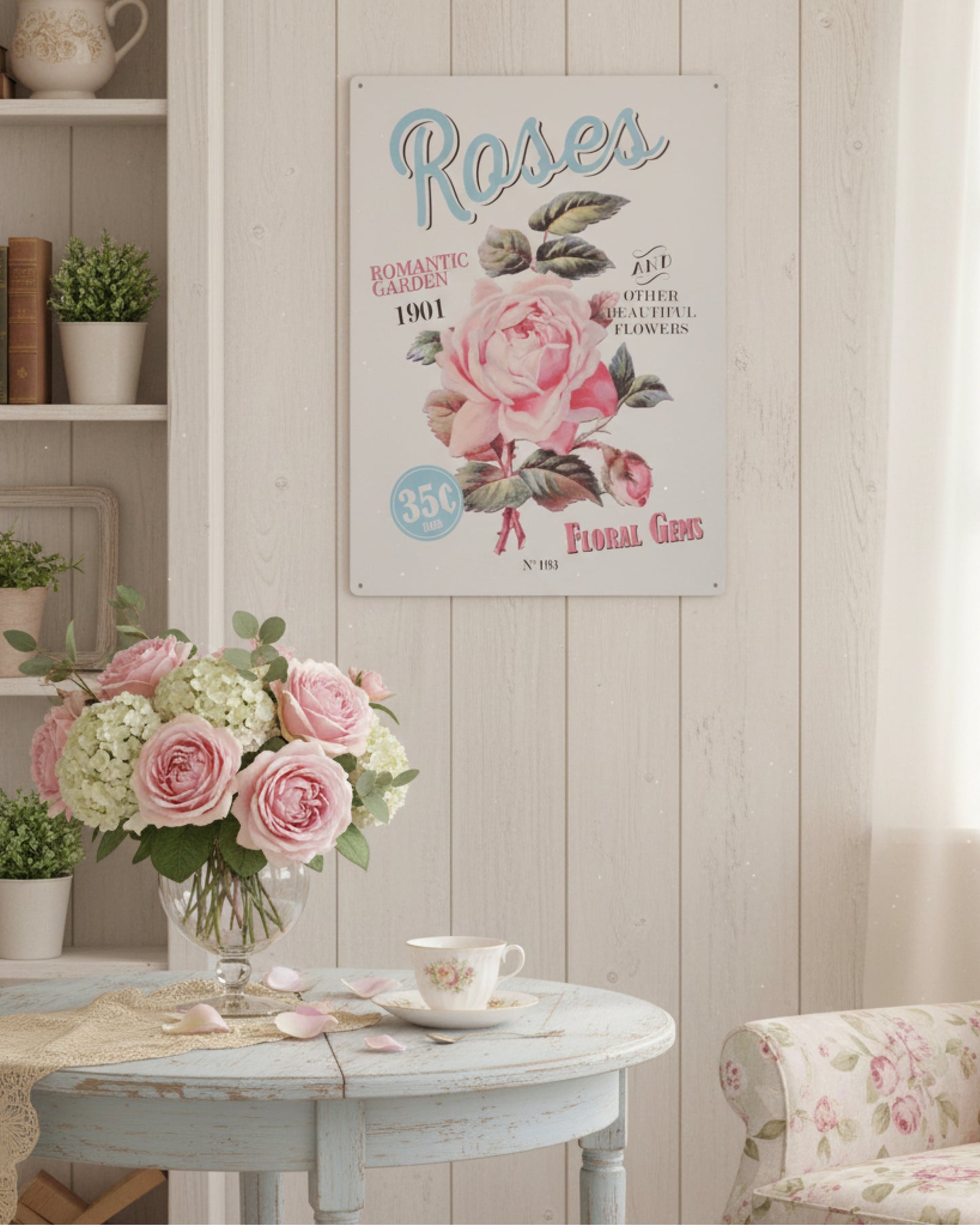 Nostalgisches Rosenschild