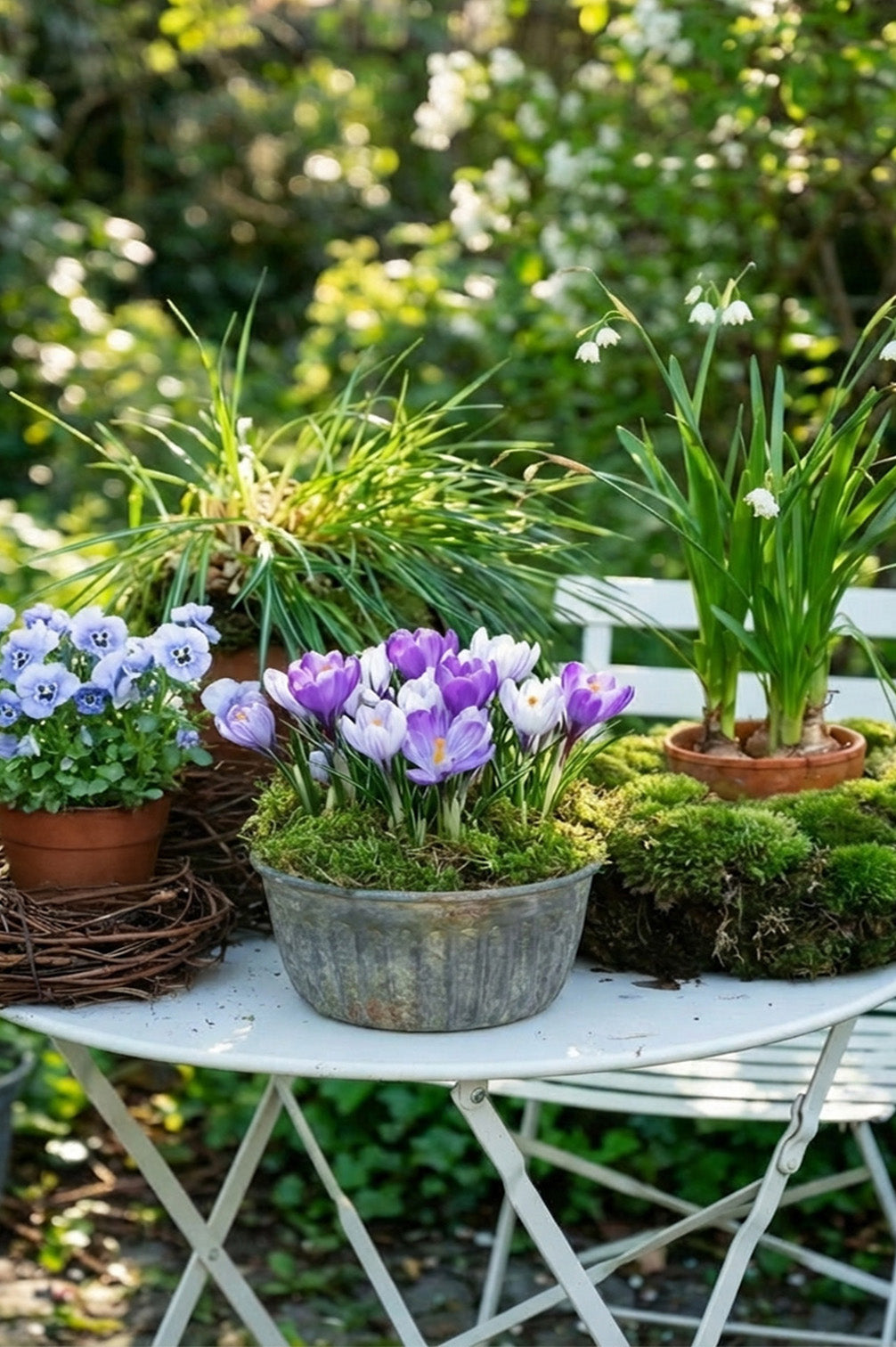 Vintage Pflanzschale aus Metall – My Cottage Garden