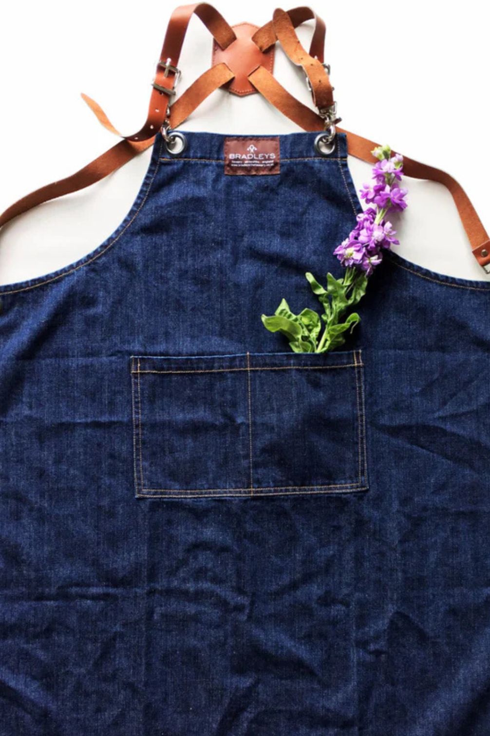 Handgenähte Gartenschürze – Denim